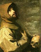 Francisco de Zurbaran st. francis meditating oil painting on canvas